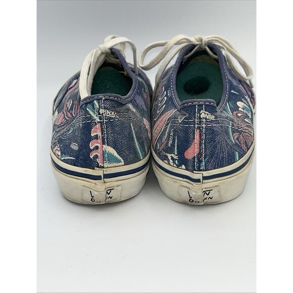 VANS VAN DOREN 7.5 mens Blue Tropical FLORAL 9 WOMENS 5 OLD SKOOL Blue Pink - Picture 5 of 8